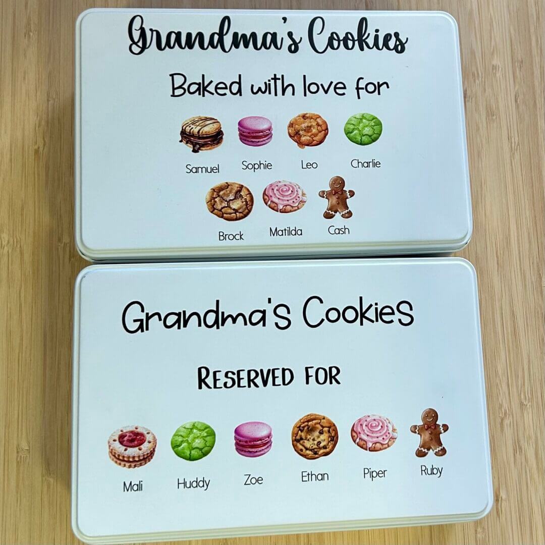 2 cookie tins