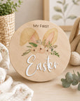 my first easter photo plaque