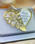 Personalised Angel Wing Heart Memorial Ornament
