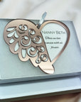 Personalised Angel Wing Heart Memorial Ornament