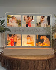 Personalised LED photo plaque 6 photo display