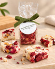 raspberry and vanilla bean gourment nougat