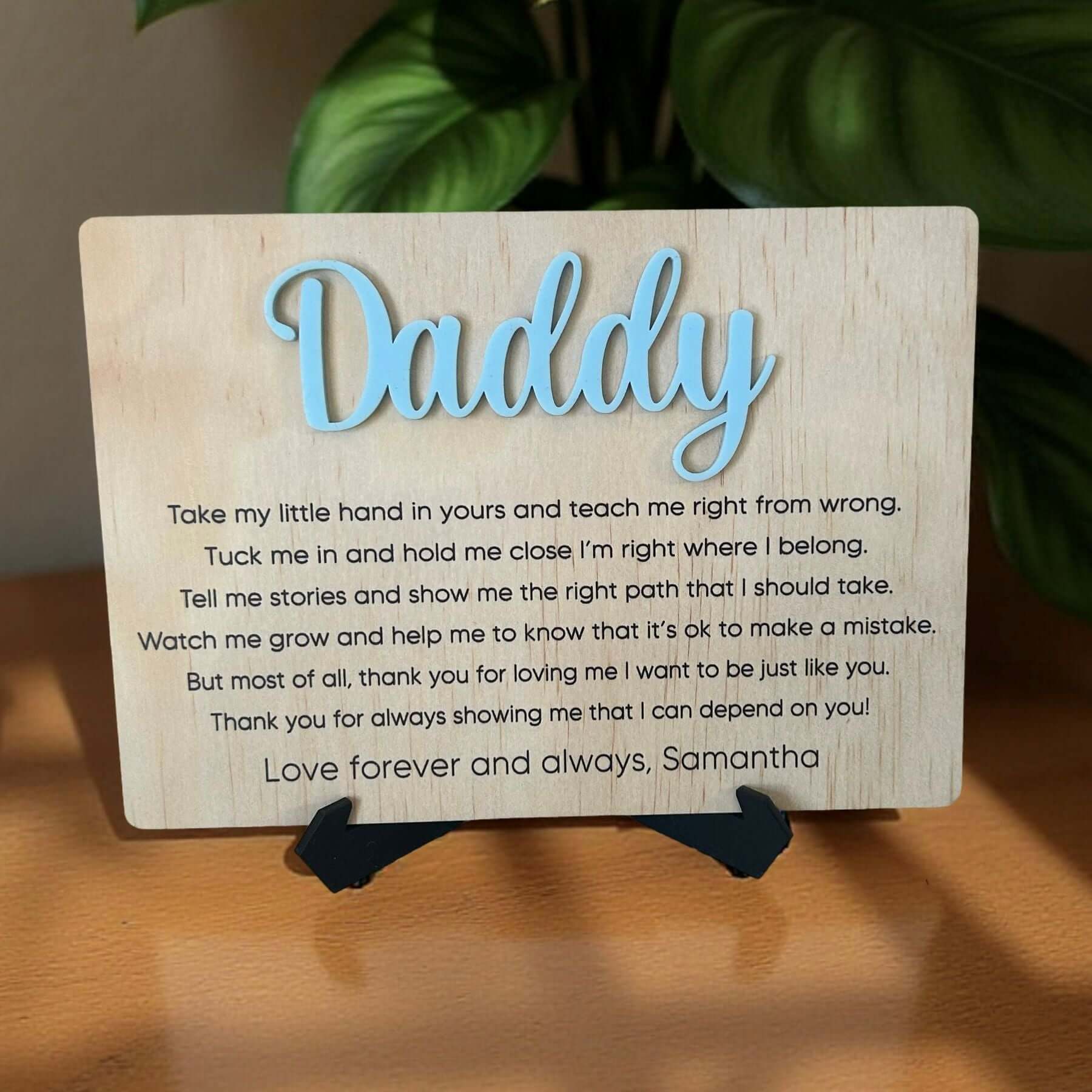 Daddy Father's Day Gift Plaque Australian Made – Chain Valley Gifts