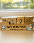 personalised teacher gift, desk calendar