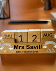 personalised teacher gift, desk calendar