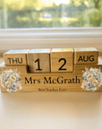 personalised teacher gift, desk calendar