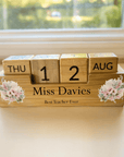 personalised teacher gift, desk calendar