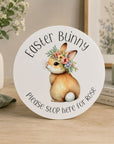 easter bunny Stop here sign