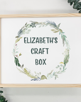 Round Floral Wreath -Personalised Keepsake Box