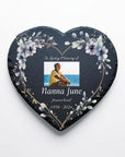 heart shaped slate memorial keepsake 20x20cm