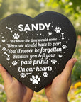 heart shaped slate pet memorial 20x20cm