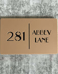 3D street number sign with house number and street name