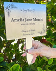 memorial garden plaque