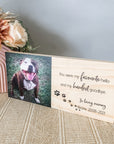 Personalised pet memorial photo block wooden keepsake