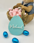 Pastel acrylic Easter egg gift tag