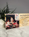 Personalised best teacher ever wooden photo block