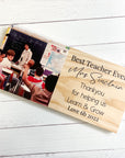 Custom teacher thank you pine block gift