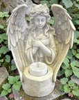 angel memorial candle holder statue