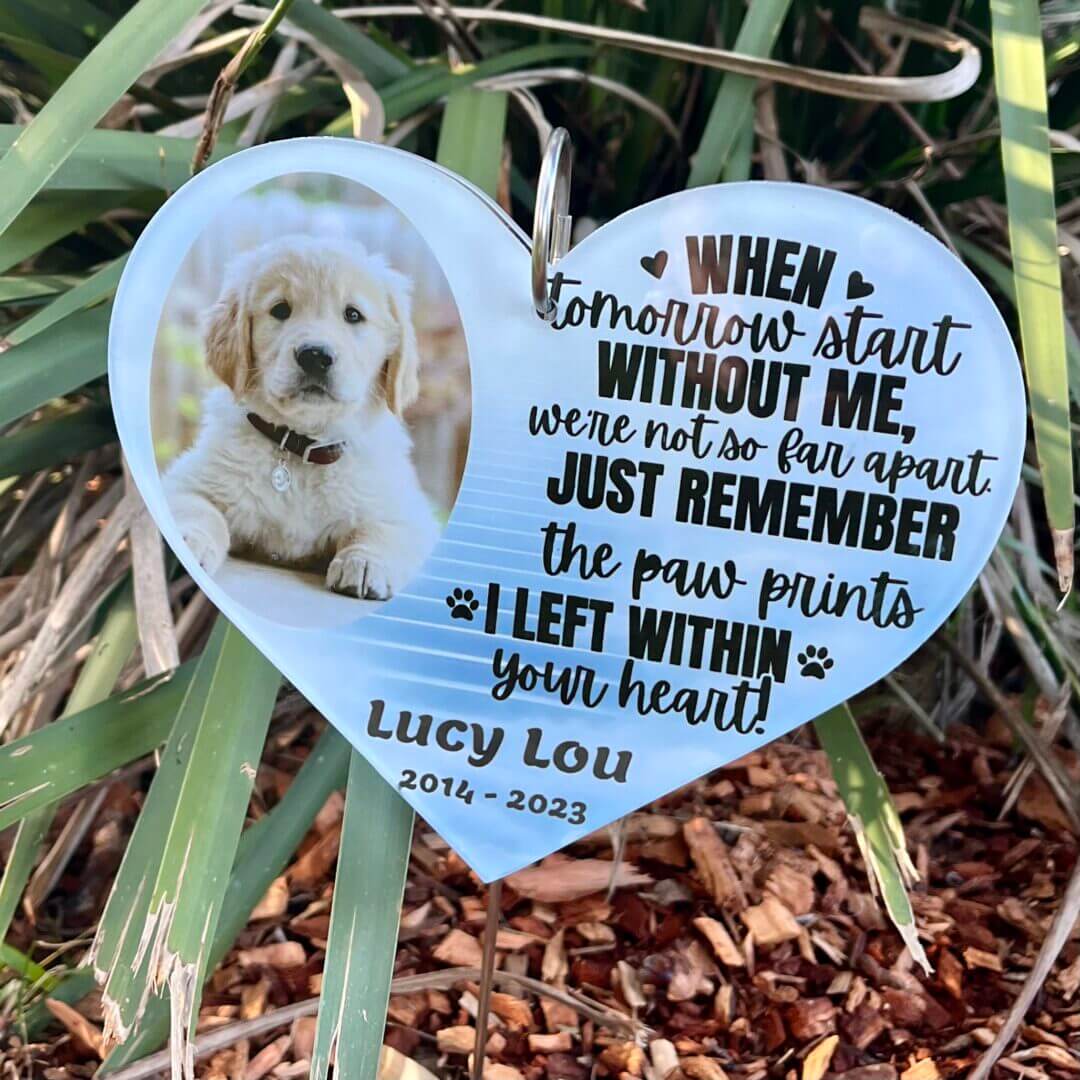 pet burial plaque, pet memorial