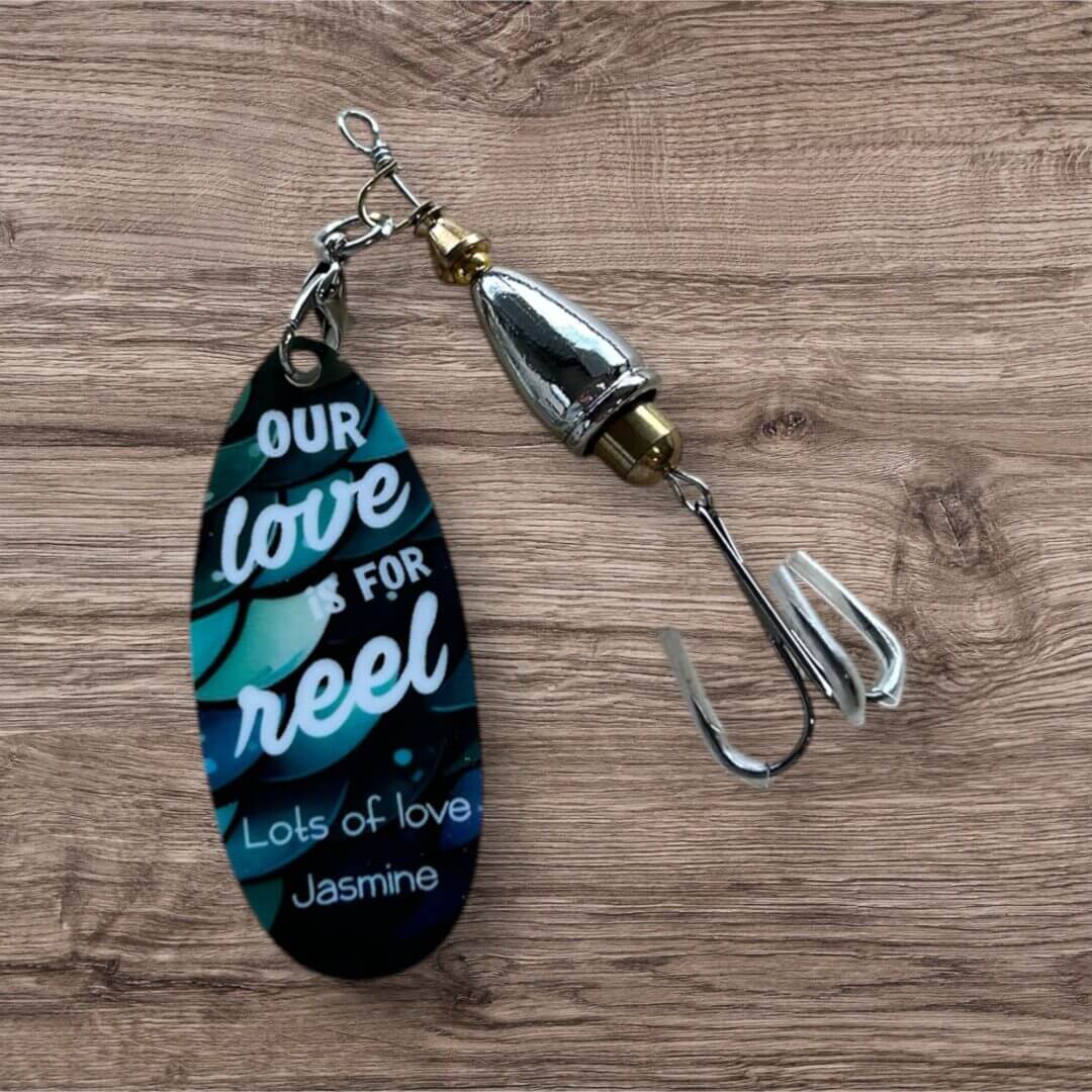 fish love them lures Valentine's Day Fishing Lure