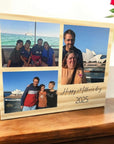Custom photo collage wooden keepsake with message