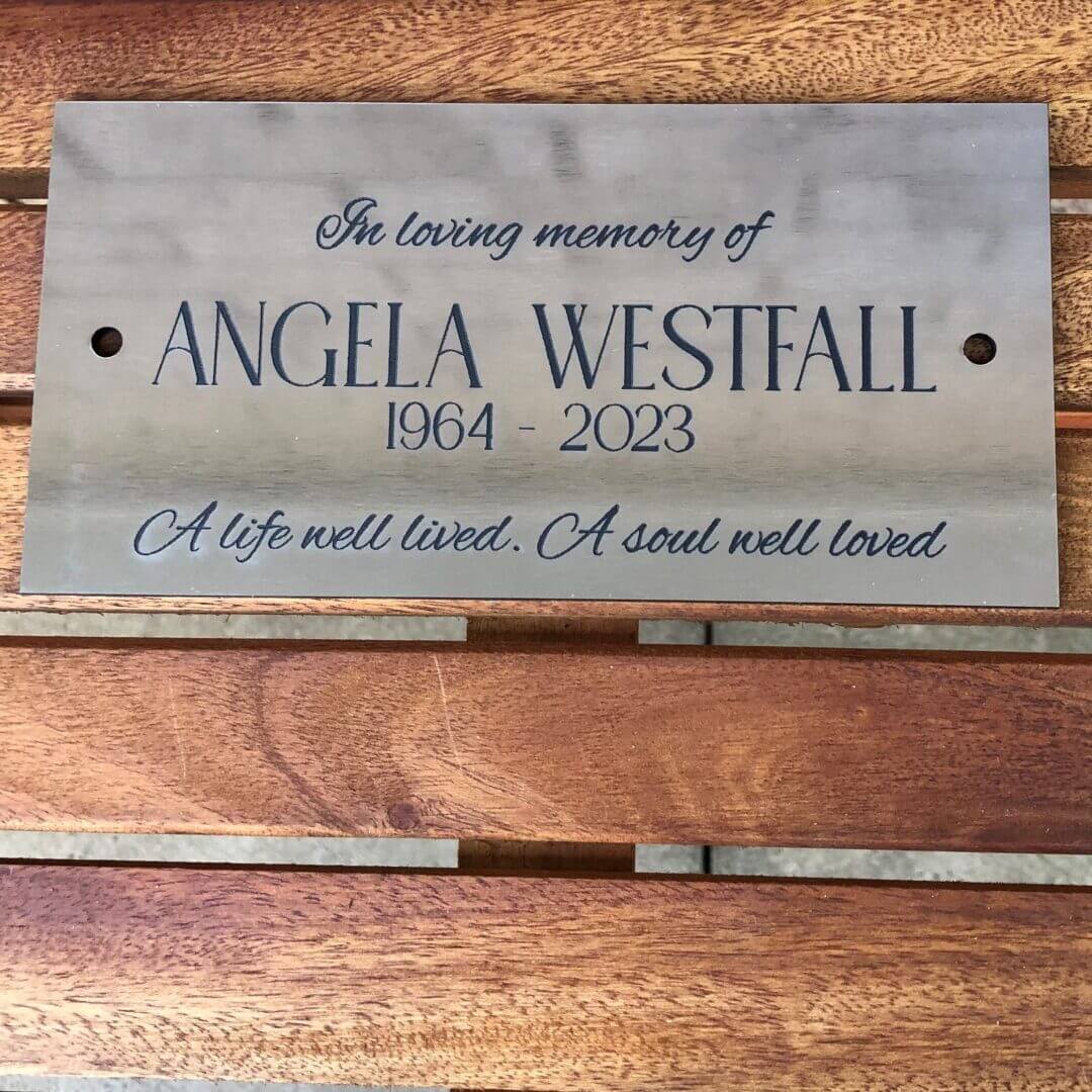Memorial Plaque. memorial gift