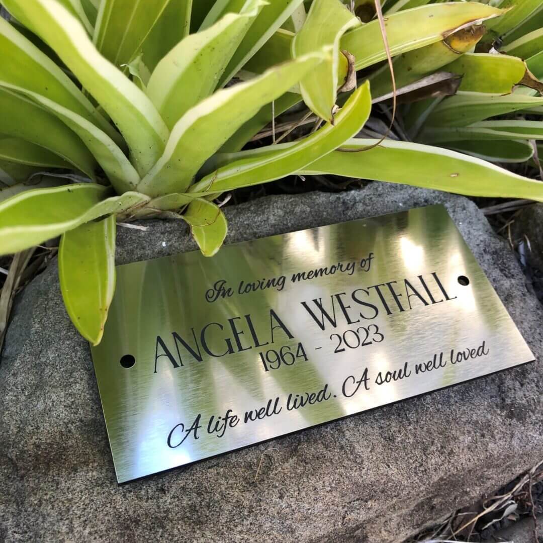 Memorial Plaque. memorial gift