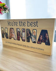 Nanna photo block, personalised mothers day gift