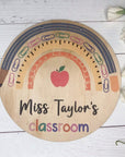 Custom teacher name classroom wall sign