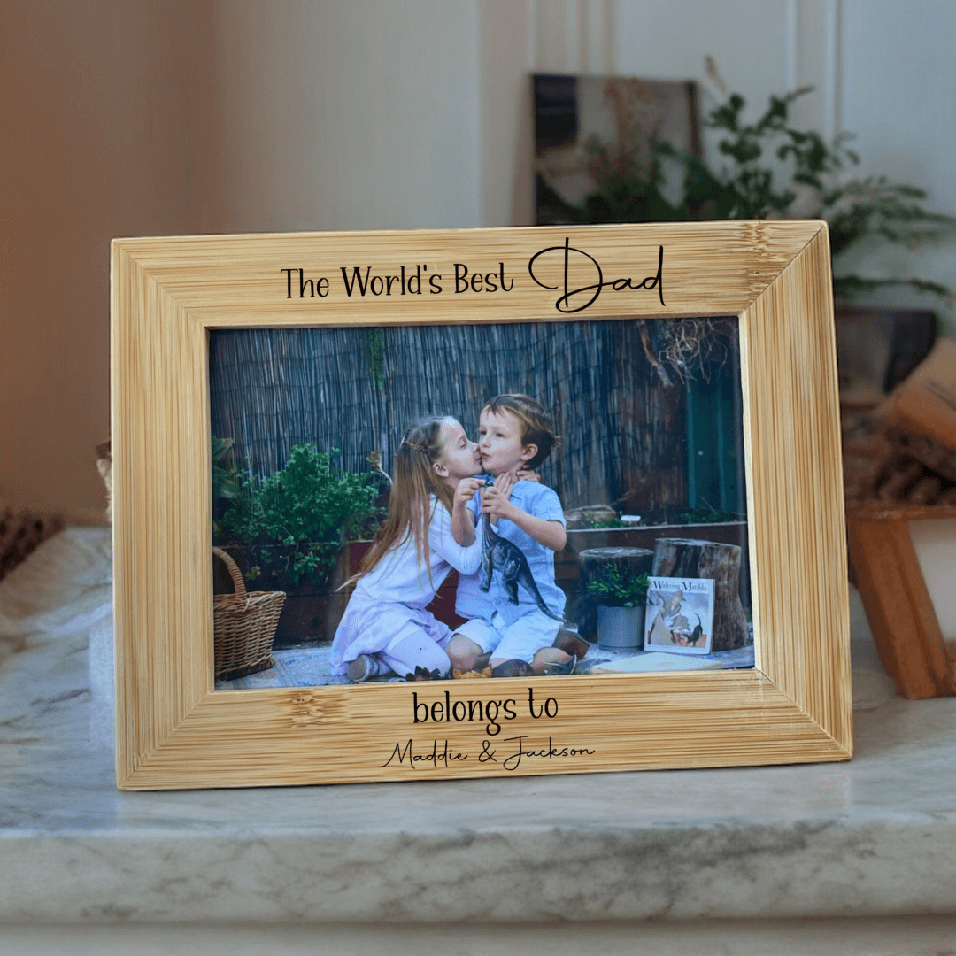 personalised photo frame. fathers day gift
