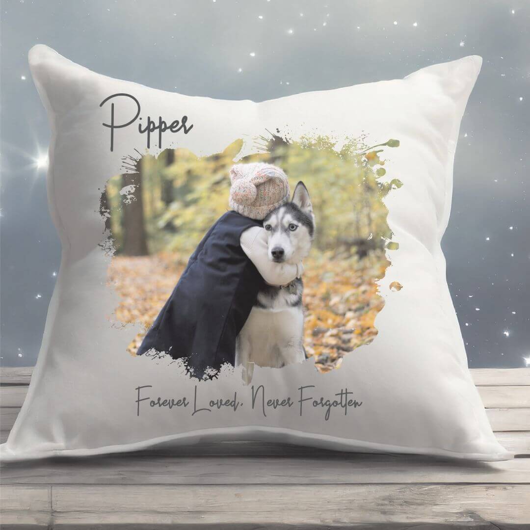 Pet Memorial Photo Cushion Chain Valley Gifts - Main Image