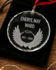 angel wings memorial ornament