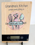 mothers day gift personalised kitchen scales