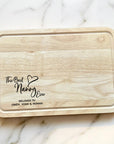 personalised best nanny ever chopping board