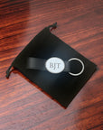 custom initials keychain minimalist design