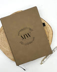 personalised leather notebook