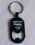 engraved bottle opener key ring