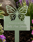 Personalised engraved butterfly memorial acrylic garden stake