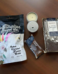 candle and treats comfort hamper Australian made