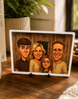 cartoon portrait plaque