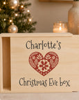 personalized wooden Christmas Eve box