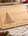 personalised christmas cutting board