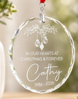 in our hearts Christmas ornament