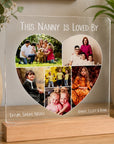 Heart-shaped photo collage night light