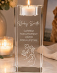 Personalised Baby Loss Crystal Candle Holder