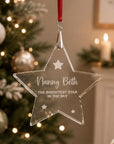 Brightest Star in the Sky personalised crystal remembrance ornament