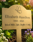 engraved memorial garden marker