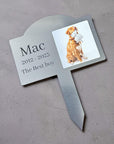 custom dog remembrance garden marker with photo