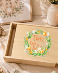 Personalised Easter Box - Orange Wreath