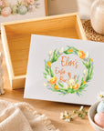 Personalised Easter Box - Orange Wreath
